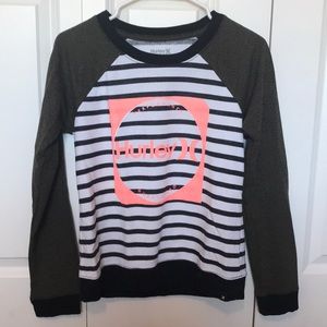 Hurley striped layering tee/sweater